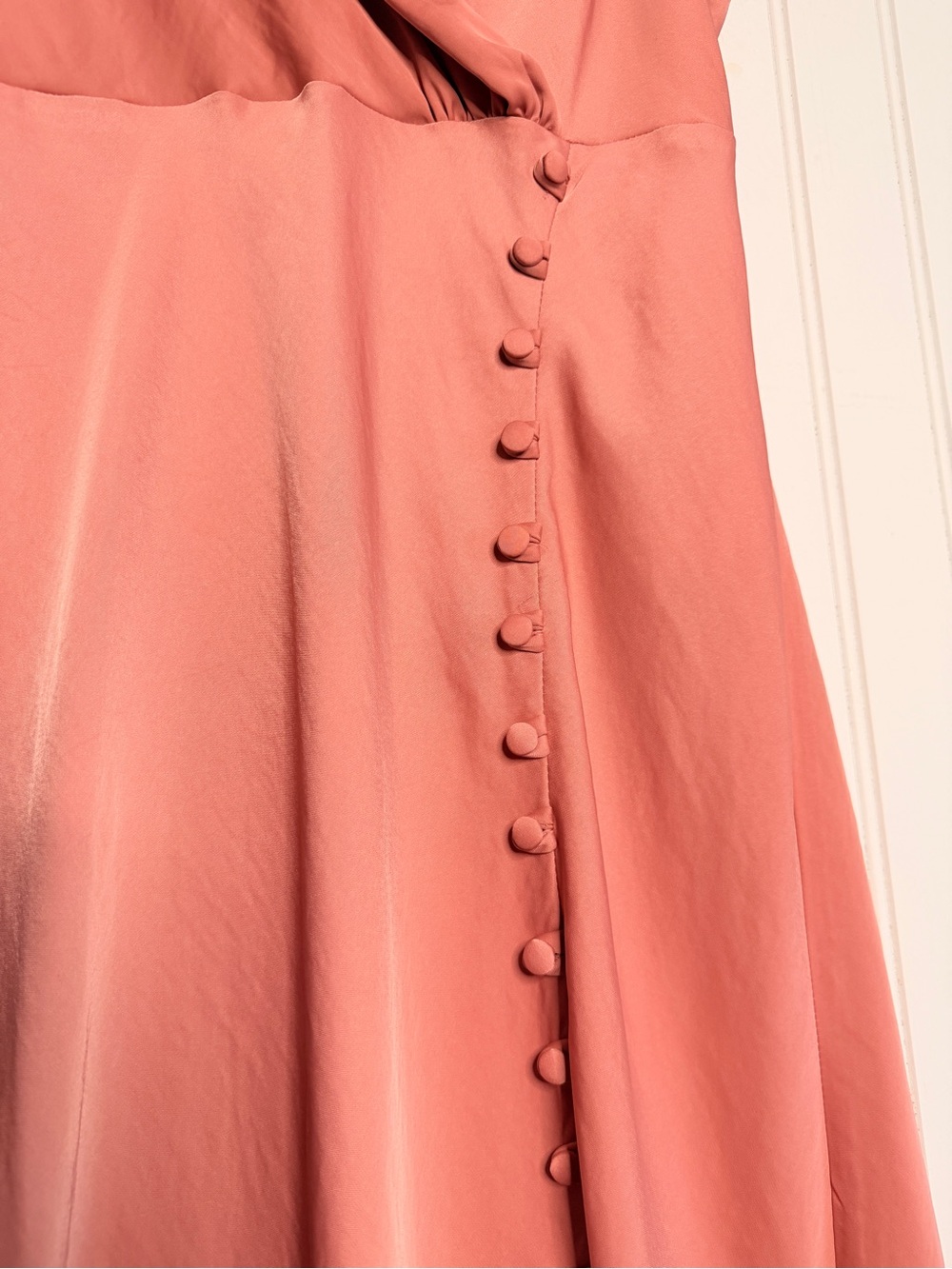Zara NWT Rose Satin Wrap-Front Maxi Slip Dress Size Medium - Picture 4 of 14